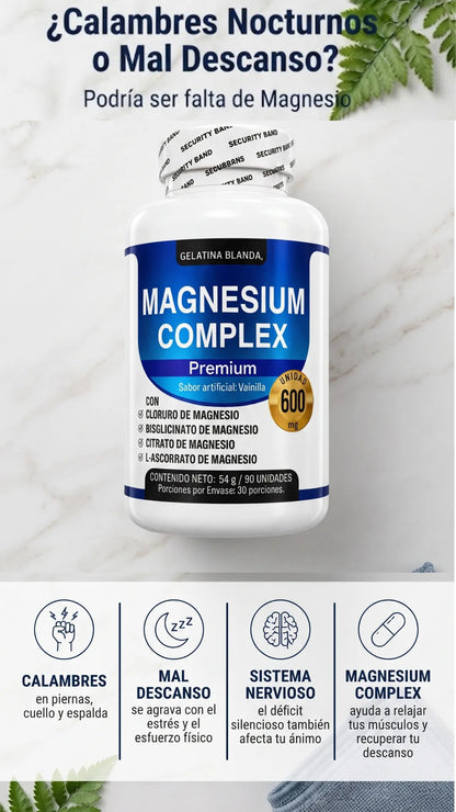 Magnesium Complex Premium: Descansa mejor. Avalado por INVIMA